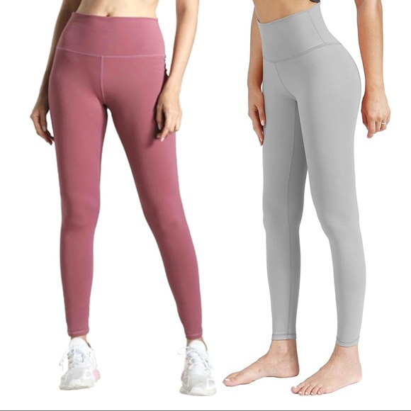 2 Pack High Waist Yoga Leggings - Picture 1 of 8